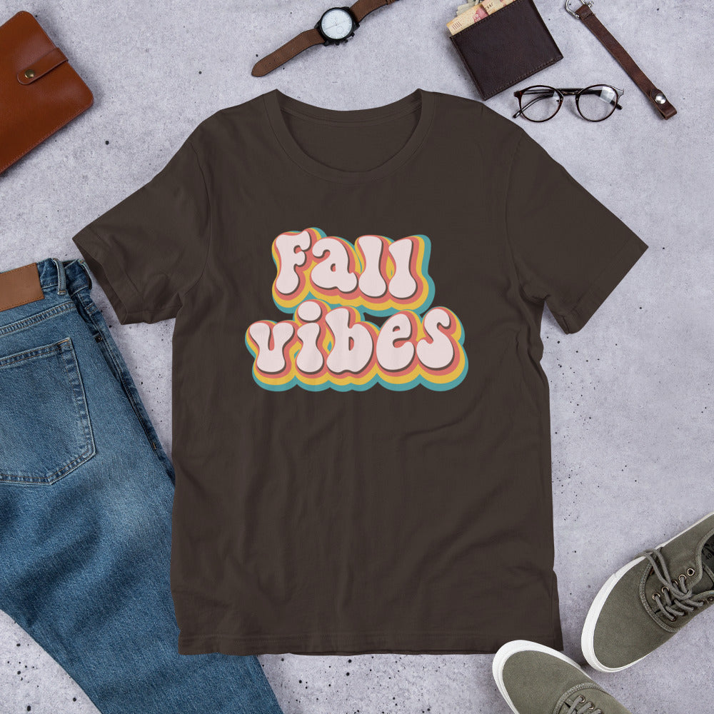 Fall Vibes Retro Unisex t-shirt