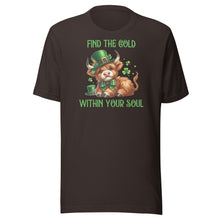 Load image into Gallery viewer, Find The Gold Within Your Soul (Highland Cows) Unisex t-shirt
