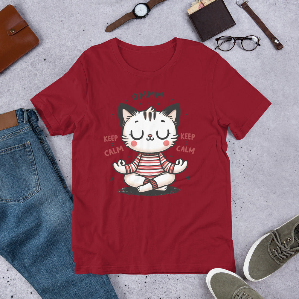 Omm Keep Calm (cat) Unisex t-shirt