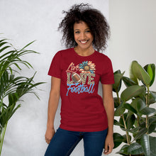 Load image into Gallery viewer, Live Love Football Unisex t-shirt
