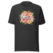 Load image into Gallery viewer, Teacher Floral Bouquet Unisex t-shirt
