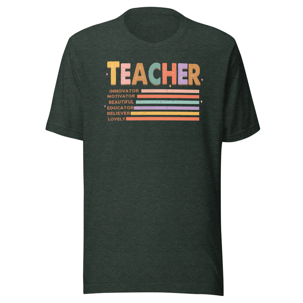 Teacher Words Unisex t-shirt