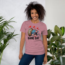 Load image into Gallery viewer, Game Day Leopard and Flag Unisex t-shirt
