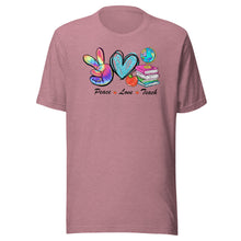 Load image into Gallery viewer, Peace Love Teach Unisex t-shirt
