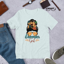 Load image into Gallery viewer, November Girl Unisex Fall t-shirt
