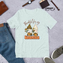 Load image into Gallery viewer, Thankful For My Gnomies Unisex t-shirt (Lighter Colors)
