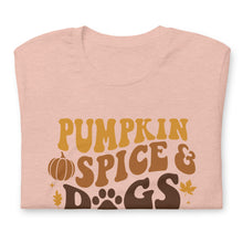 Load image into Gallery viewer, Pumpkin Spice and Dogs Unisex t-shirt
