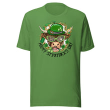 Load image into Gallery viewer, Happy St Patrick’s Day (highland cow) Unisex t-shirt
