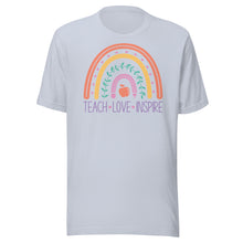 Load image into Gallery viewer, Teach Love Inspire Rainbow Unisex t-shirt
