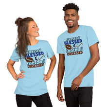 Load image into Gallery viewer, Stressed Blessed and Football Obsessed Unisex t-shirt
