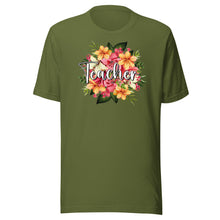 Load image into Gallery viewer, Teacher Floral Bouquet Unisex t-shirt
