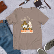 Load image into Gallery viewer, Thankful for My Gnomies Unisex t-shirt (Dark Colors)
