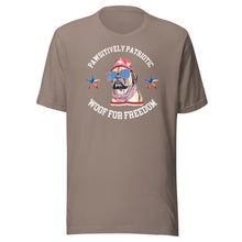 Load image into Gallery viewer, Pawsitively Patriotic Woof For Freedom Unisex t-shirt
