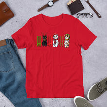 Load image into Gallery viewer, Ho Ho Ho (cats) Unisex t-shirt
