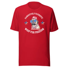 Load image into Gallery viewer, Pawsitively Patriotic Woof For Freedom Unisex t-shirt
