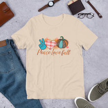 Load image into Gallery viewer, Peace Love Fall Unisex t-shirt
