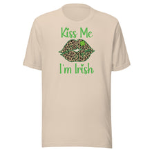 Load image into Gallery viewer, Kiss Me, I’m Irish (leopard lips) Unisex t-shirt
