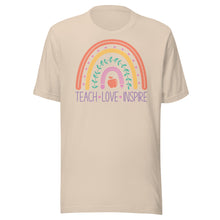 Load image into Gallery viewer, Teach Love Inspire Rainbow Unisex t-shirt
