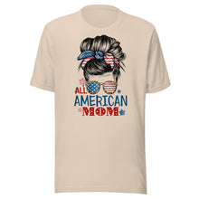 Load image into Gallery viewer, All American Mom Messy Bun Unisex t-shirt
