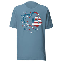 Load image into Gallery viewer, Patriotic Heart and Pet Paw Unisex t-shirt
