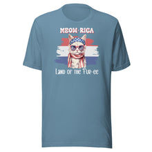 Load image into Gallery viewer, Meow-rica Land Of The Fur-ee Unisex t-shirt
