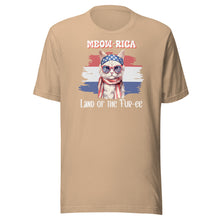 Load image into Gallery viewer, Meow-rica Land Of The Fur-ee Unisex t-shirt
