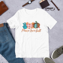 Load image into Gallery viewer, Peace Love Fall Unisex t-shirt
