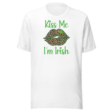 Load image into Gallery viewer, Kiss Me, I’m Irish (leopard lips) Unisex t-shirt
