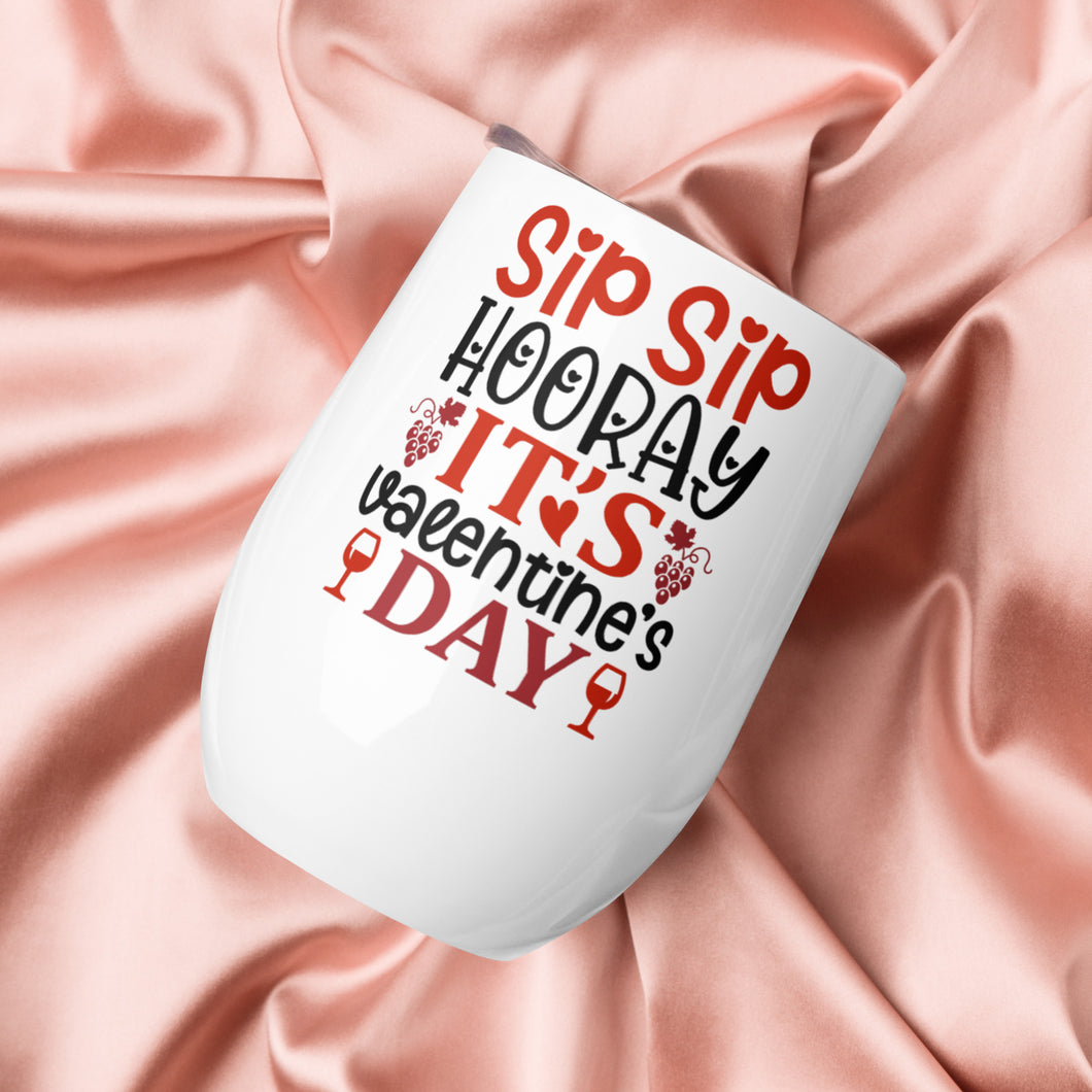 Sip Sip Hooray Wine tumbler