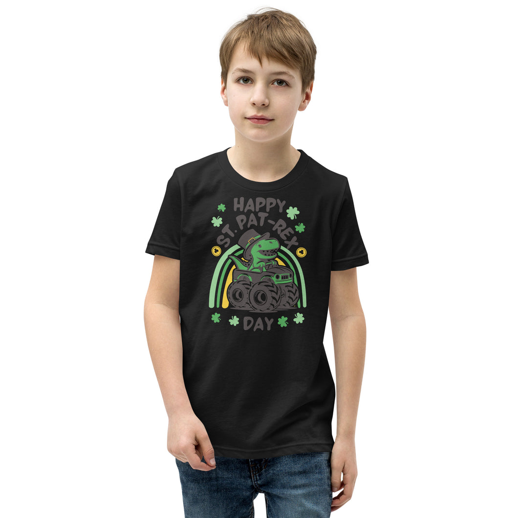 Happy St Pat-Rex Day Youth Short Sleeve T-Shirt