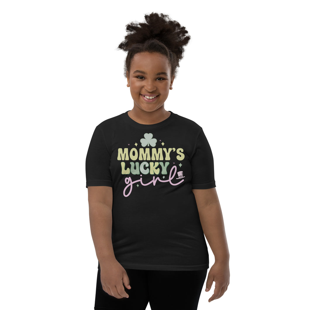 Mommy's Lucky Girl Youth Short Sleeve T-Shirt