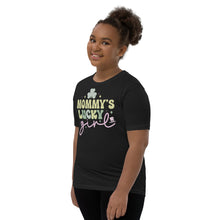 Load image into Gallery viewer, Mommy&#39;s Lucky Girl Youth Short Sleeve T-Shirt
