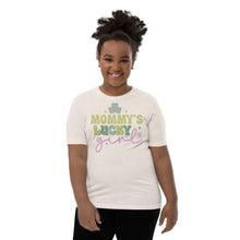 Load image into Gallery viewer, Mommy&#39;s Lucky Girl Youth Short Sleeve T-Shirt
