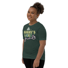 Load image into Gallery viewer, Mommy&#39;s Lucky Girl Youth Short Sleeve T-Shirt
