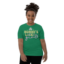 Load image into Gallery viewer, Mommy&#39;s Lucky Girl Youth Short Sleeve T-Shirt
