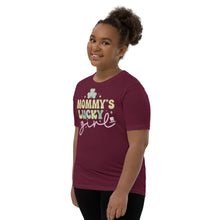 Load image into Gallery viewer, Mommy&#39;s Lucky Girl Youth Short Sleeve T-Shirt
