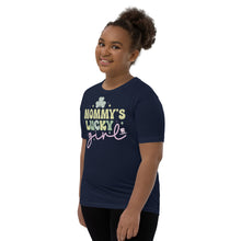 Load image into Gallery viewer, Mommy&#39;s Lucky Girl Youth Short Sleeve T-Shirt
