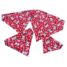 Load image into Gallery viewer, Over the Collar Dog Bandana - Patriotic Dog, Stars and Flags
