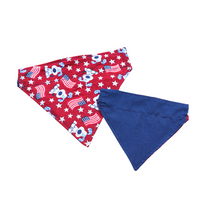 Load image into Gallery viewer, Over the Collar Dog Bandana - Patriotic Dog, Stars and Flags
