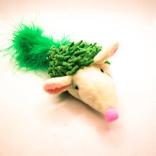 Load image into Gallery viewer, Close up of green Cat &#39;n Around Hedgehog stuffed catnip toy.  On white background. 
