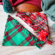 Load image into Gallery viewer, Classic Christmas Fringed Bandanas (Set of 2)
