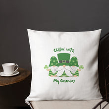 Load image into Gallery viewer, Chillin with My Gnomies St Patrick&#39;s Day Premium Pillow
