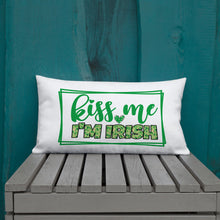 Load image into Gallery viewer, Kiss Me I&#39;m Irish Two-Sided Print Premium Pillow
