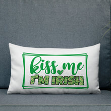 Load image into Gallery viewer, Kiss Me I&#39;m Irish Two-Sided Print Premium Pillow
