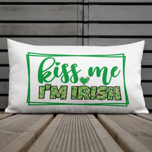 Load image into Gallery viewer, Kiss Me I&#39;m Irish Two-Sided Print Premium Pillow
