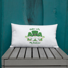 Load image into Gallery viewer, Chillin with My Gnomies St Patrick&#39;s Day Premium Pillow
