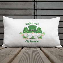 Load image into Gallery viewer, Chillin with My Gnomies St Patrick&#39;s Day Premium Pillow
