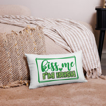 Load image into Gallery viewer, Kiss Me I&#39;m Irish Two-Side Printed Premium Pillow Cover
