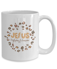 Load image into Gallery viewer, Inspirational Mug - Jesus Highway to Heaven (White)
