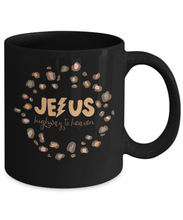 Load image into Gallery viewer, Inspirational Mug - Jesus Highway to Heaven (Black)
